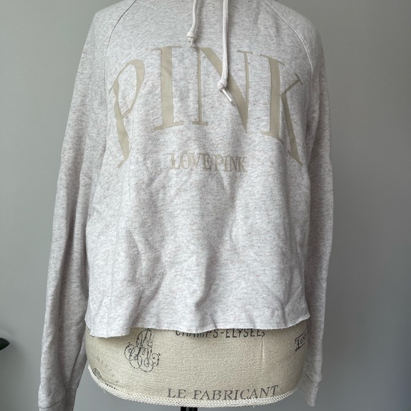 PINK Victoria's Secret Pink oatmeal color Hoodie - Picture 3 of 5